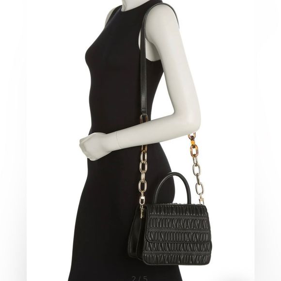 NWT House of Want Newbie Vegan Leather Crossbody Bag With Dust Bag. Black - Picture 5 of 5